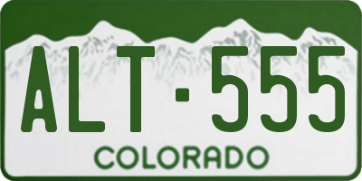 CO license plate ALT555