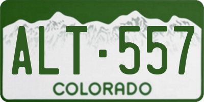 CO license plate ALT557