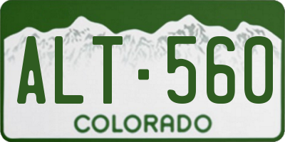 CO license plate ALT560