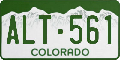 CO license plate ALT561