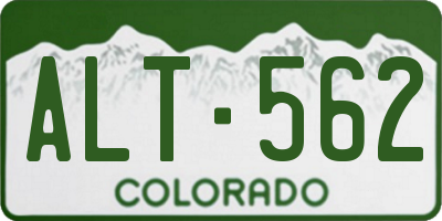 CO license plate ALT562