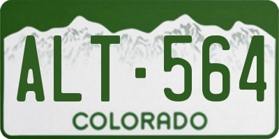 CO license plate ALT564
