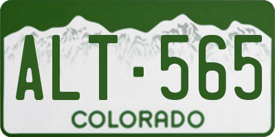 CO license plate ALT565