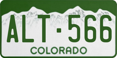 CO license plate ALT566