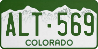 CO license plate ALT569