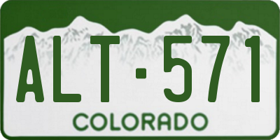 CO license plate ALT571