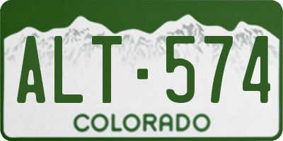 CO license plate ALT574