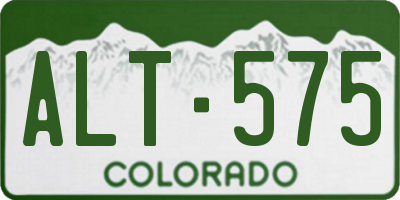 CO license plate ALT575