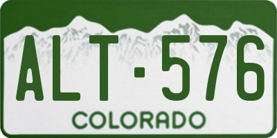 CO license plate ALT576