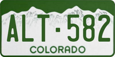 CO license plate ALT582