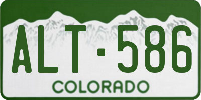 CO license plate ALT586