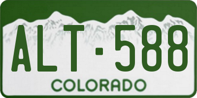 CO license plate ALT588