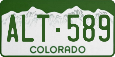 CO license plate ALT589
