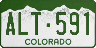 CO license plate ALT591