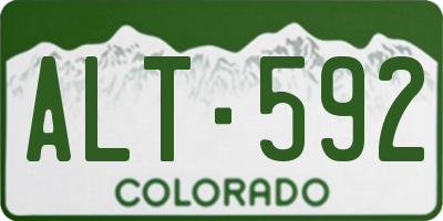 CO license plate ALT592