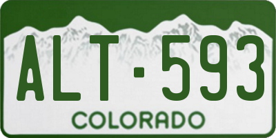 CO license plate ALT593