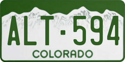 CO license plate ALT594