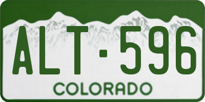 CO license plate ALT596