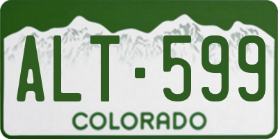 CO license plate ALT599