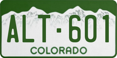 CO license plate ALT601