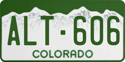 CO license plate ALT606