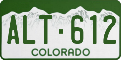 CO license plate ALT612