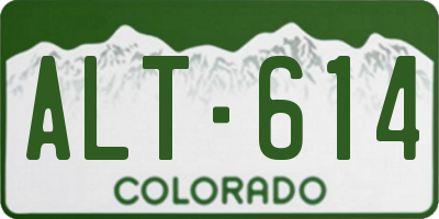 CO license plate ALT614
