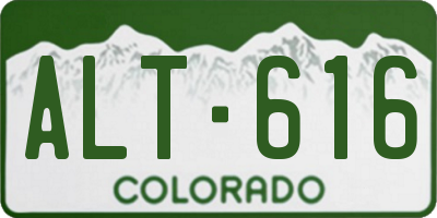 CO license plate ALT616