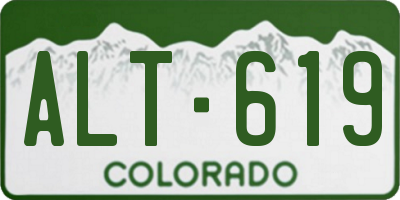 CO license plate ALT619