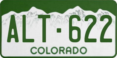 CO license plate ALT622