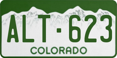 CO license plate ALT623
