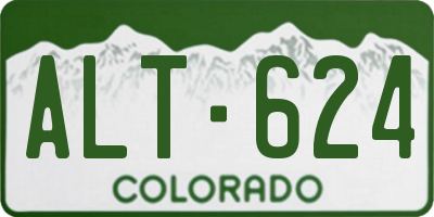 CO license plate ALT624
