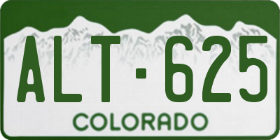 CO license plate ALT625