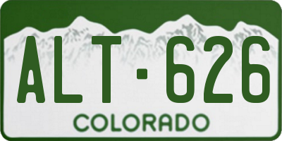 CO license plate ALT626