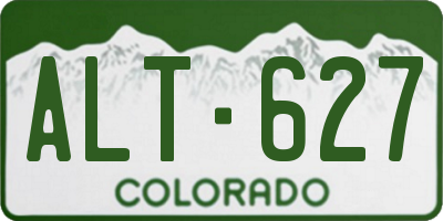 CO license plate ALT627