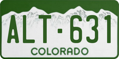CO license plate ALT631