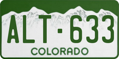 CO license plate ALT633