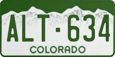 CO license plate ALT634