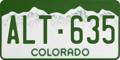 CO license plate ALT635