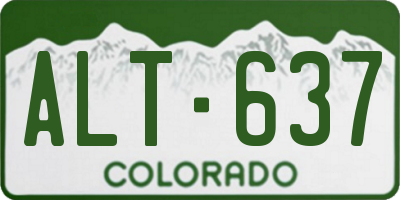 CO license plate ALT637