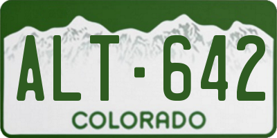 CO license plate ALT642