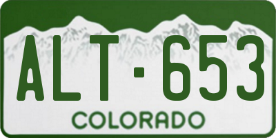 CO license plate ALT653