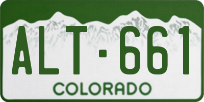 CO license plate ALT661