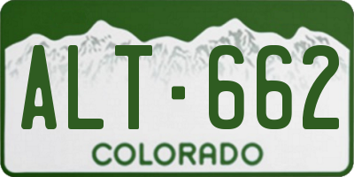 CO license plate ALT662