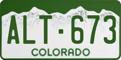 CO license plate ALT673
