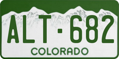 CO license plate ALT682