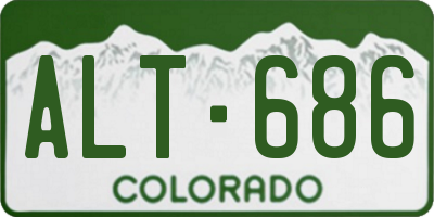 CO license plate ALT686
