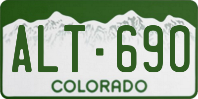 CO license plate ALT690