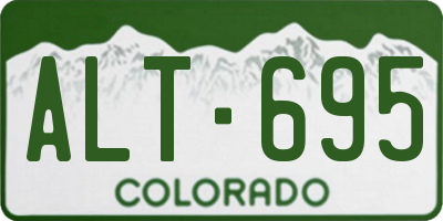 CO license plate ALT695