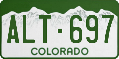 CO license plate ALT697